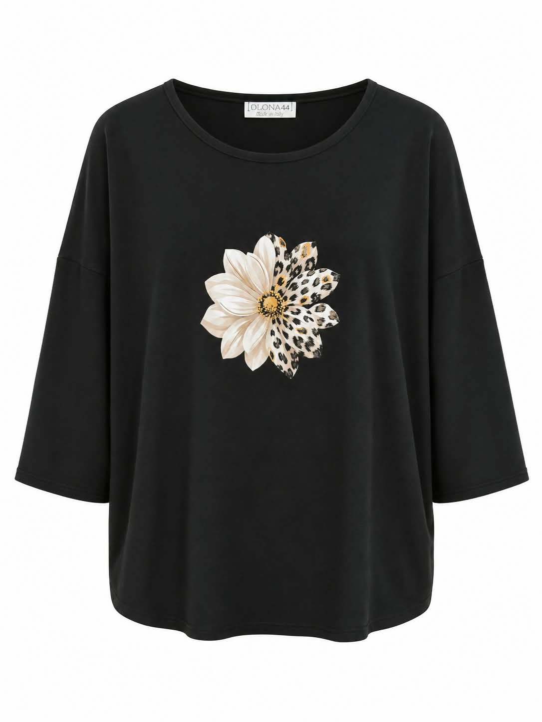 BLUZA CARINA NEGRU FLOARE Bluză Carina - imagine 1